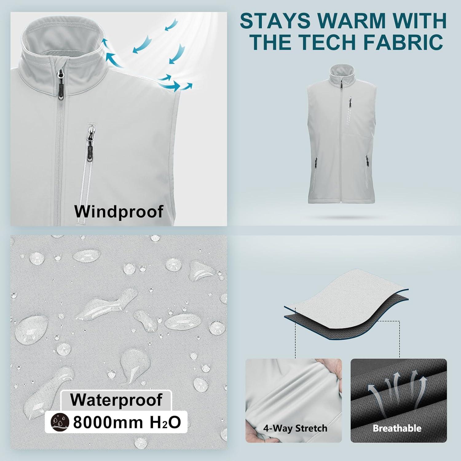 Chaleco de golf 33,000ft para hombres a prueba de viento