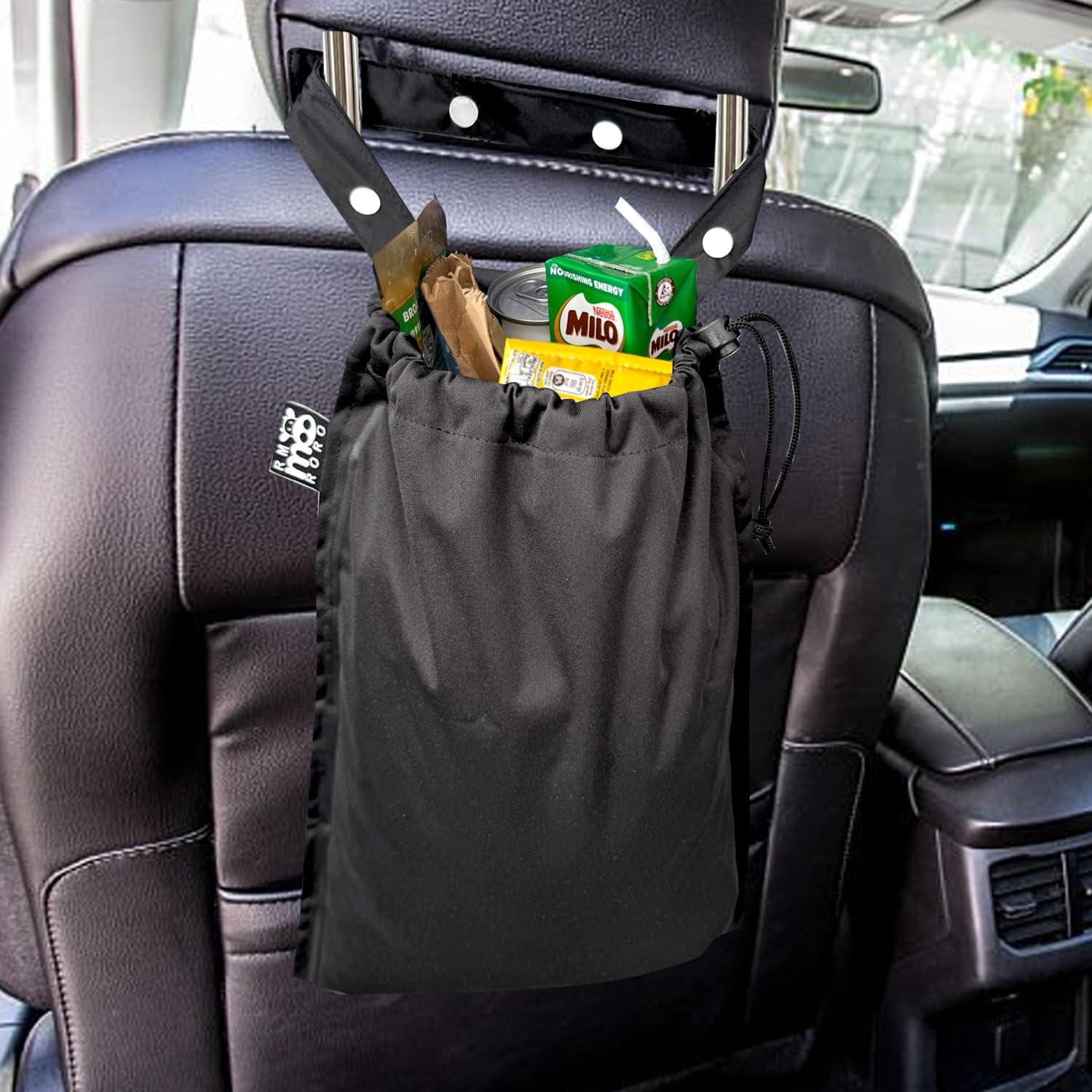 Bolsa de Basura para Auto RMMOORORO Impermeable Negra 26.9x37.1cm