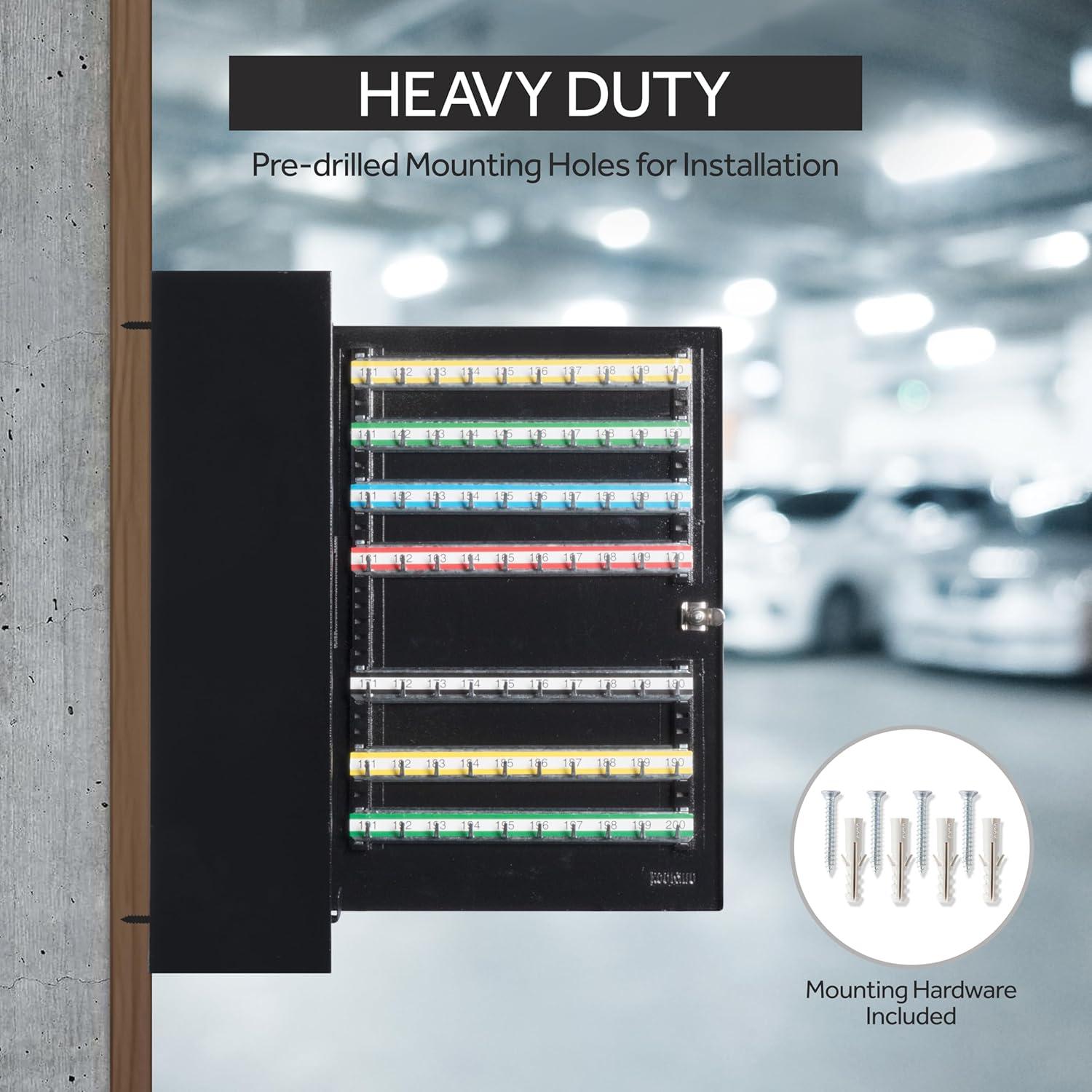 Gabinete de Llaves Durabox 200 Posiciones Negro - Acero Resistente