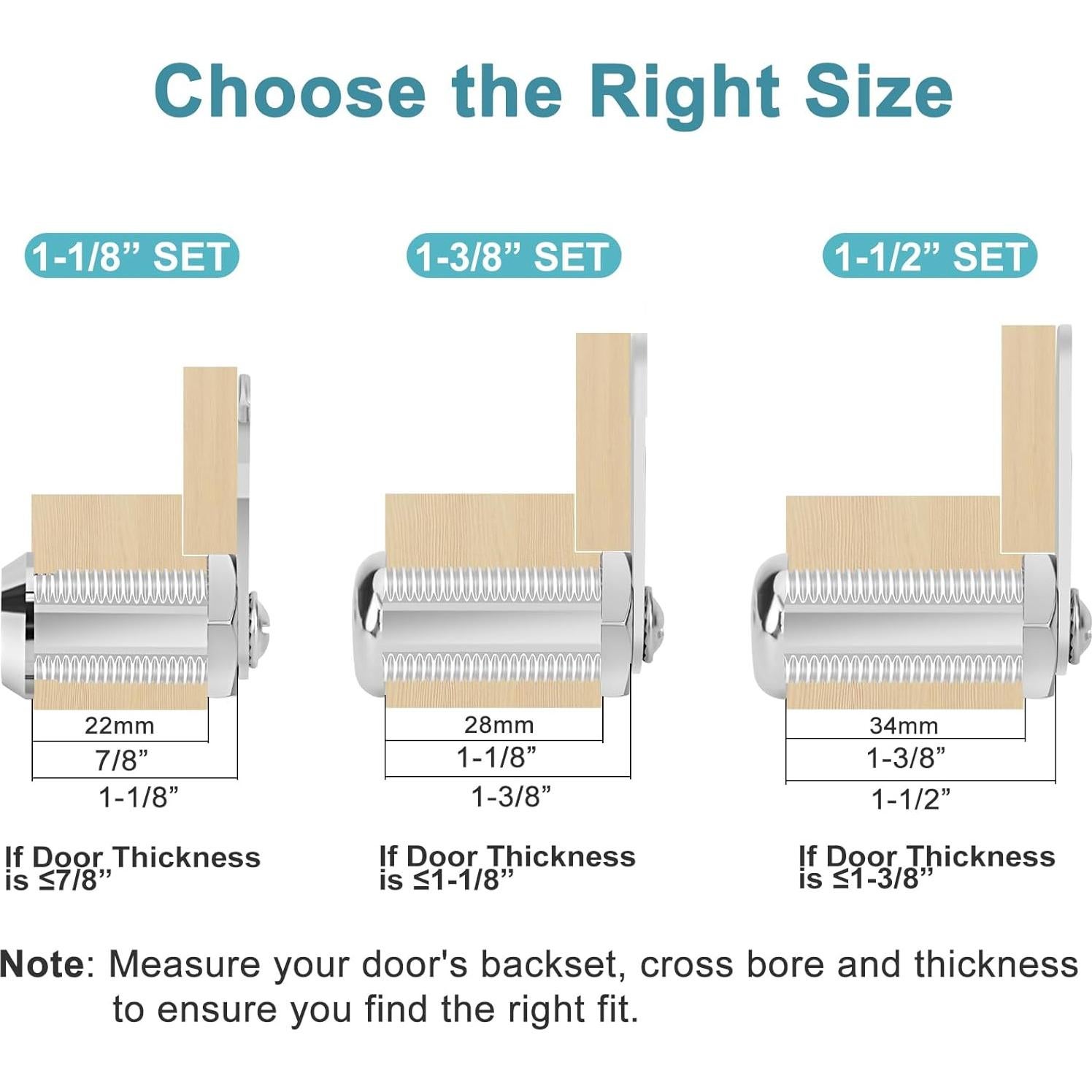 Cerraduras de Cam con Llave Igual Pertinel 1.5" 5 Pcs