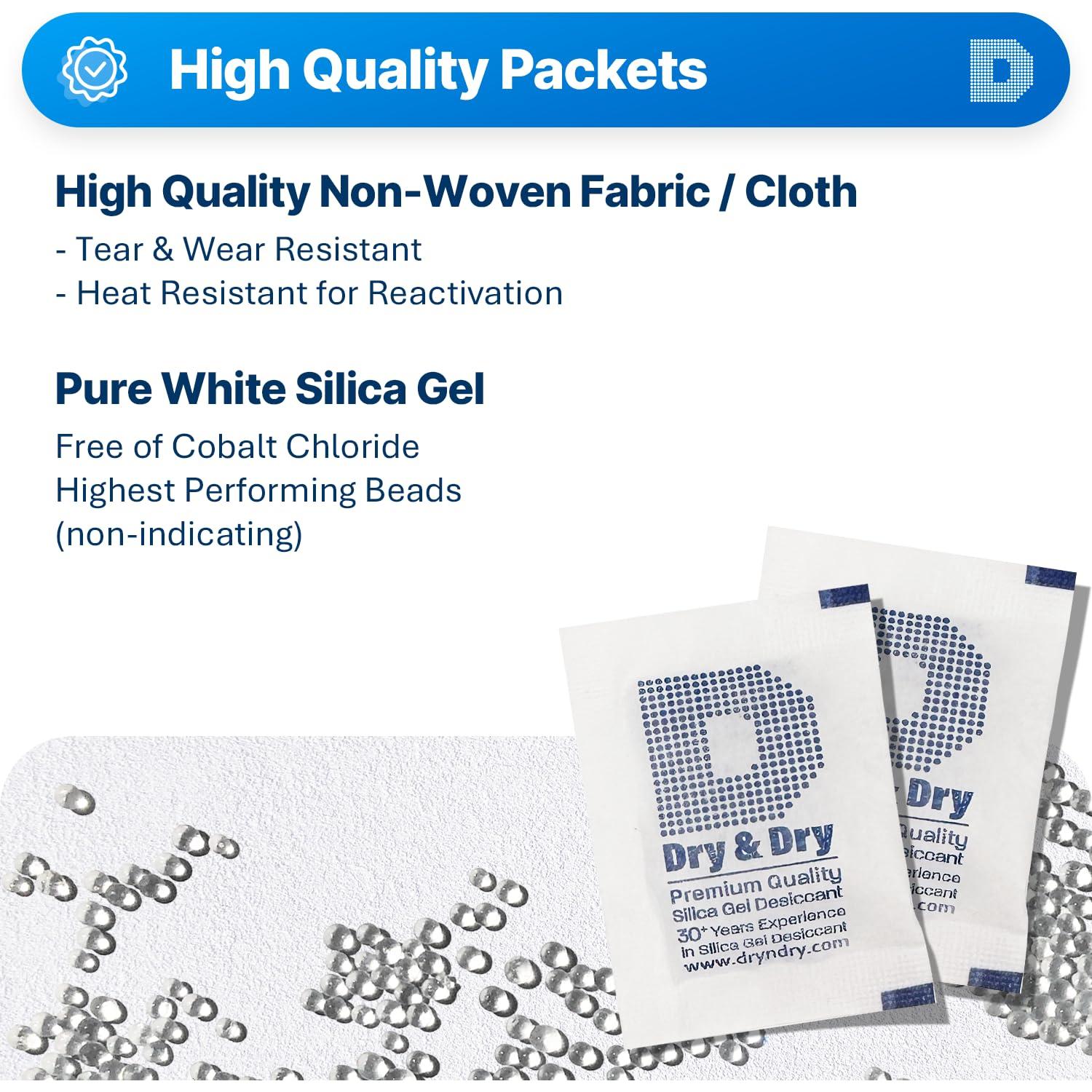 Paquetes de Gel de Sílice Seco y Seco - 30 Paquetes de 5g