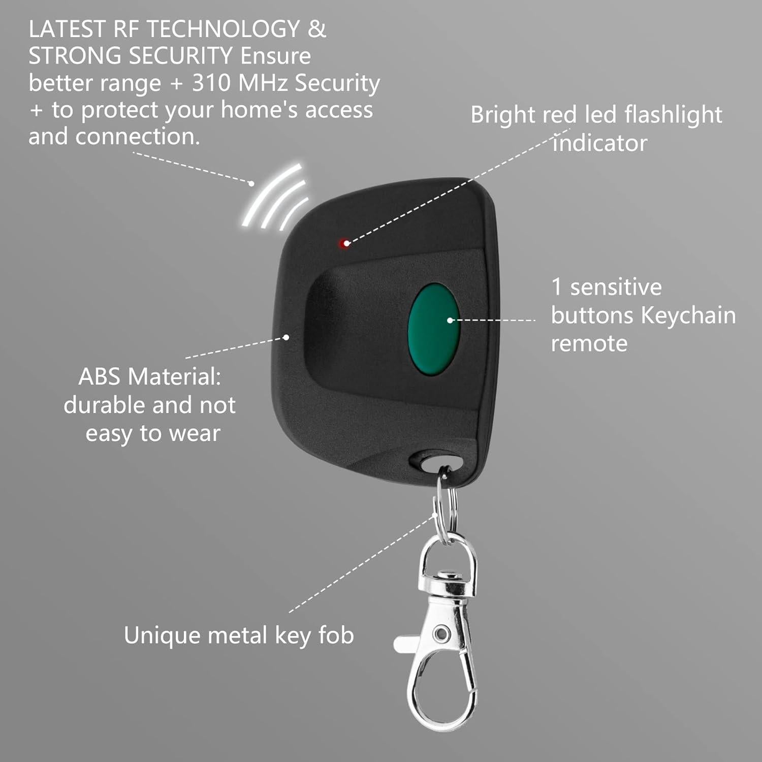 Control Remoto de Puerta de Garaje LAWOOH 310MHz 10 Interruptores Dip