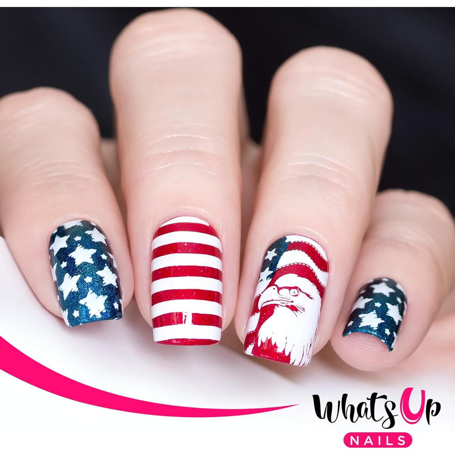 Placas de Estampado Whats Up Nails USA - 2 Piezas B043 B066