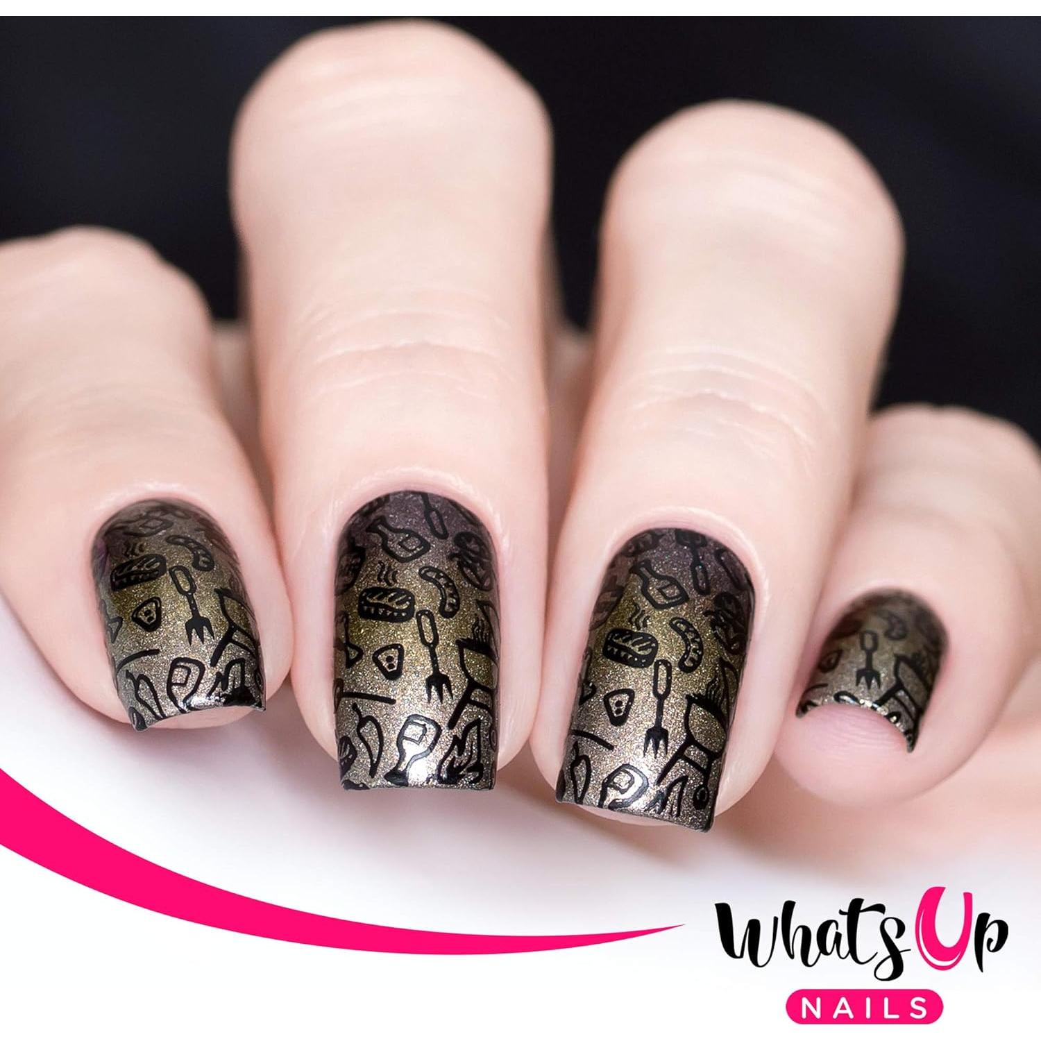 Placas de Estampado Whats Up Nails USA - 2 Piezas B043 B066