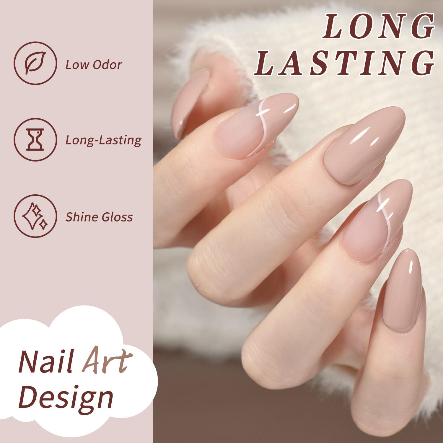 Set de Esmalte de Uñas en Gel JR 9pcs 15ml Tonos Tierra