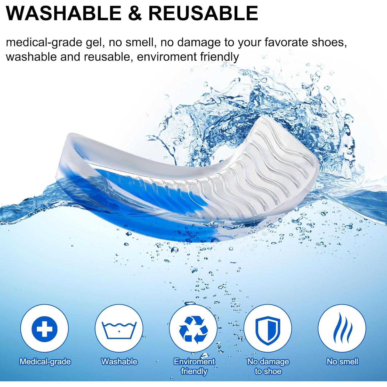 Almohadillas de Talón de Silicona Wonderwin - 4 Piezas Grande