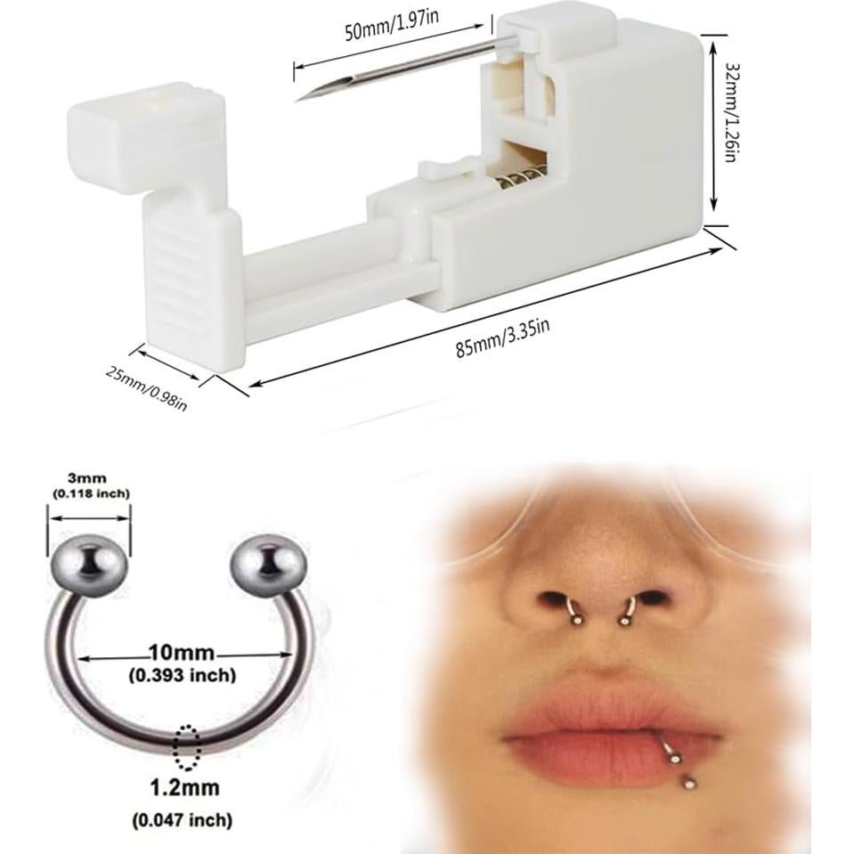 Kit de Perforación Corporal Profesional AM RONG MAGIC - 5 Piezas