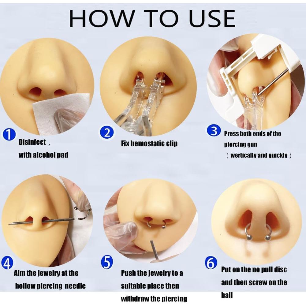 Kit de Perforación Corporal Profesional AM RONG MAGIC - 5 Piezas