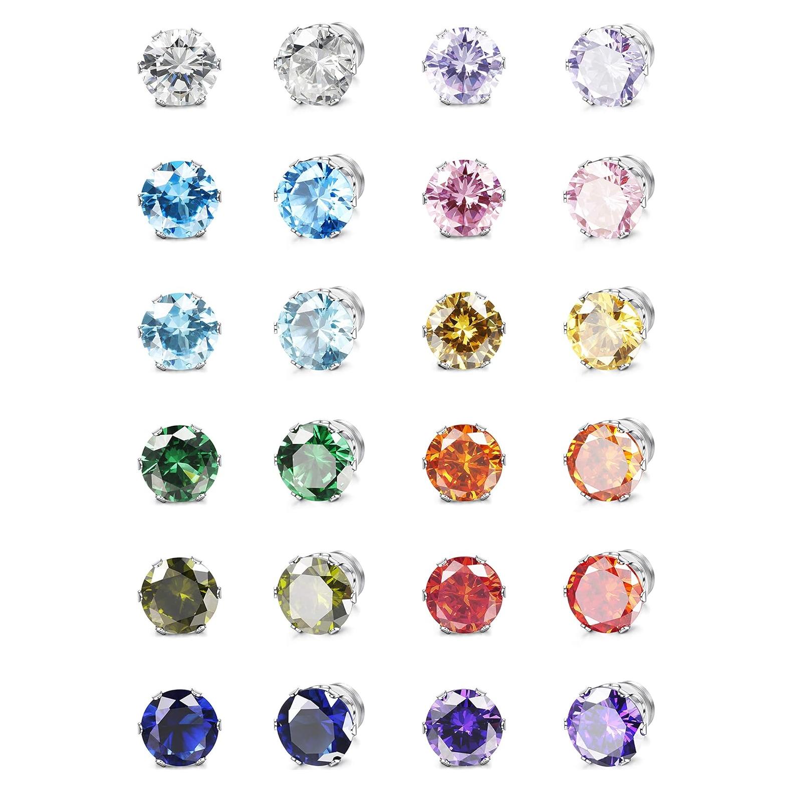 Pendientes Magnéticos ORAZIO 12 Pares Acero Inoxidable 5mm