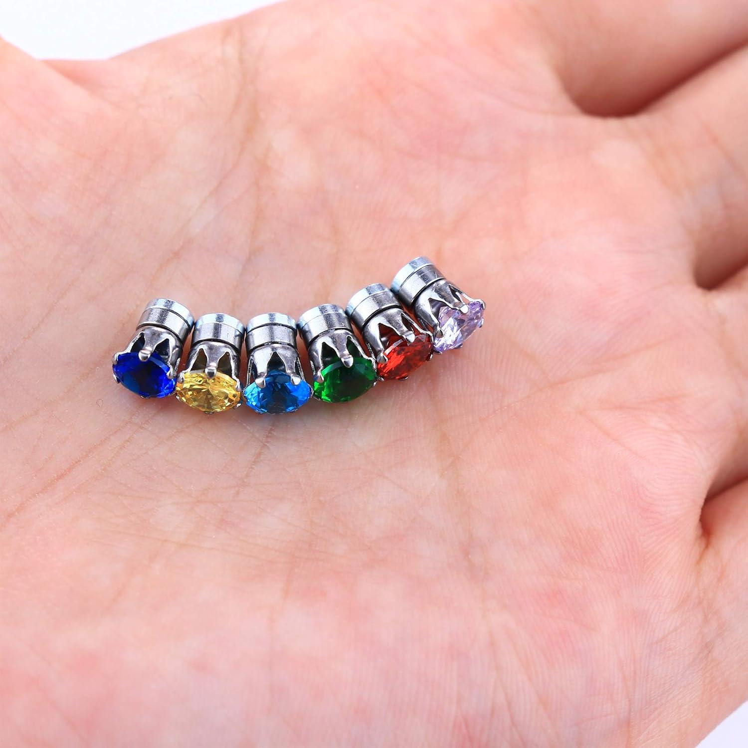 Pendientes Magnéticos ORAZIO 12 Pares Acero Inoxidable 5mm