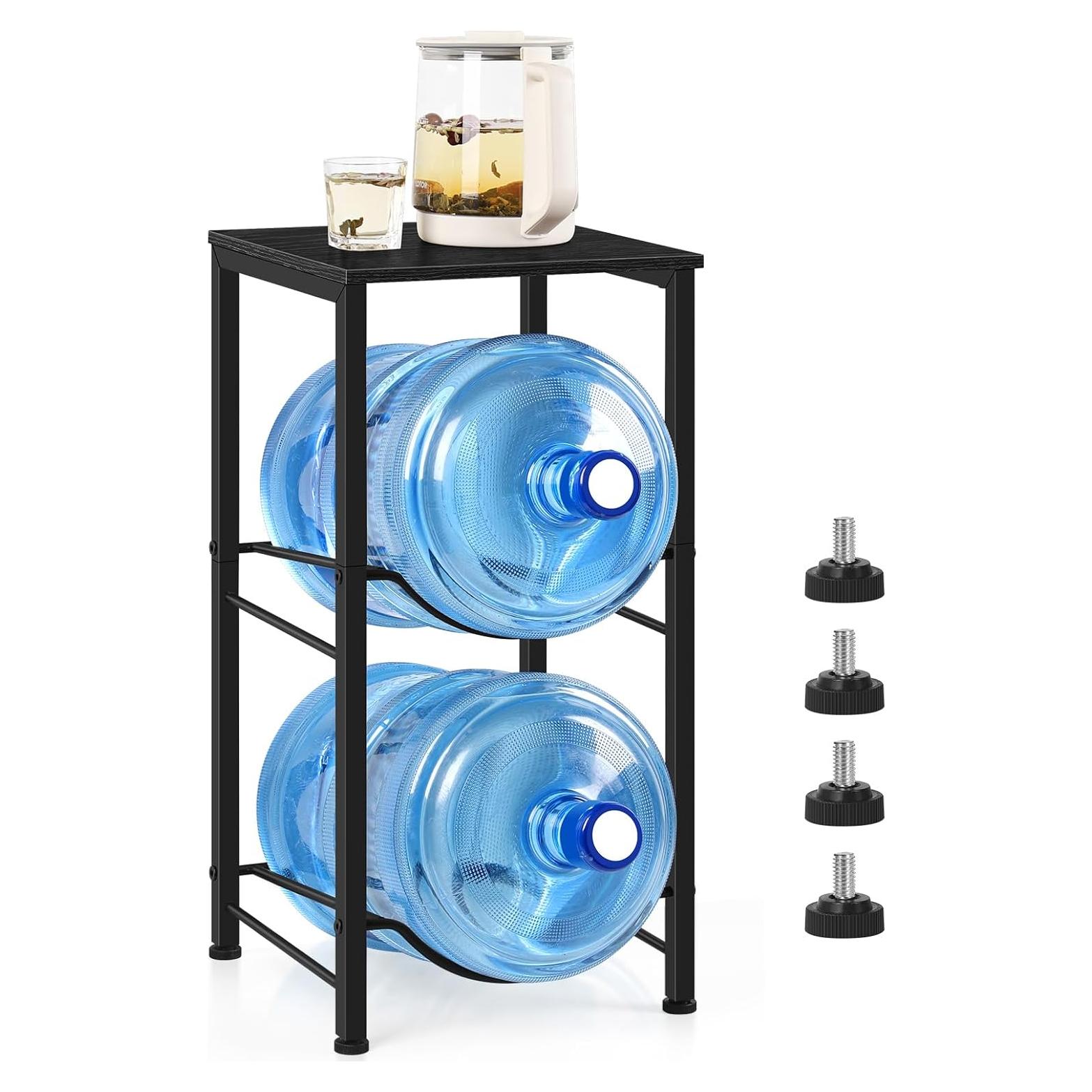 Soporte para Jarras de Agua OYEAL 5 Galones con Estante Negro