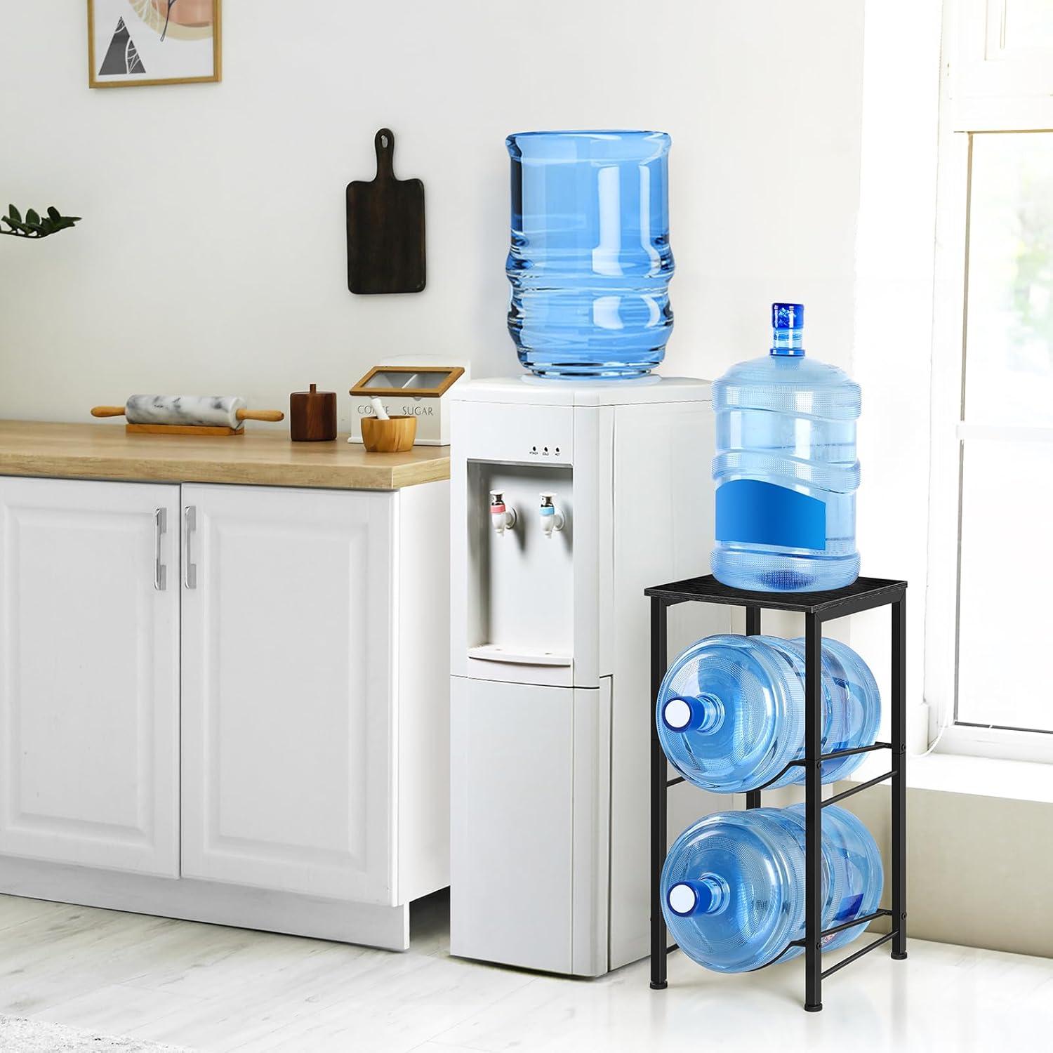 Soporte para Jarras de Agua OYEAL 5 Galones con Estante Negro