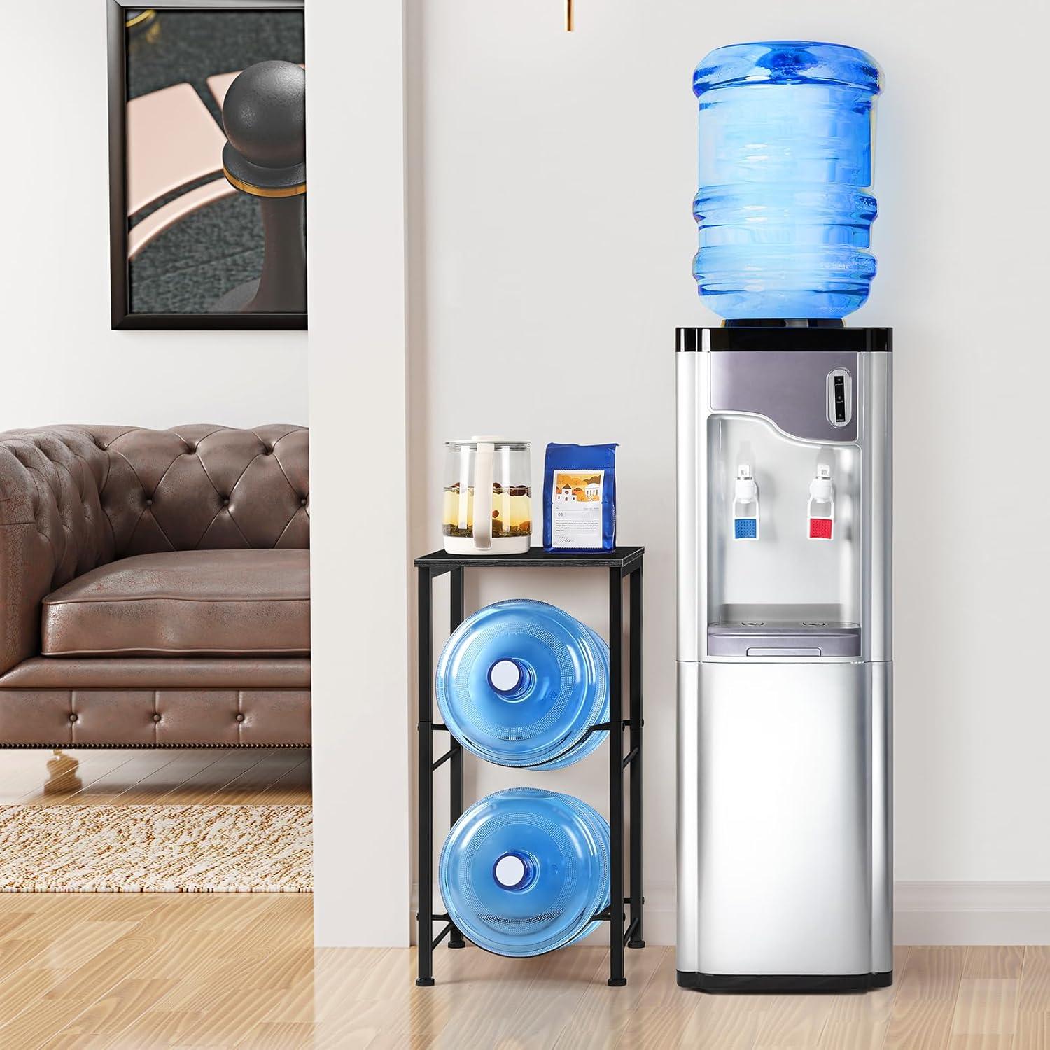 Soporte para Jarras de Agua OYEAL 5 Galones con Estante Negro