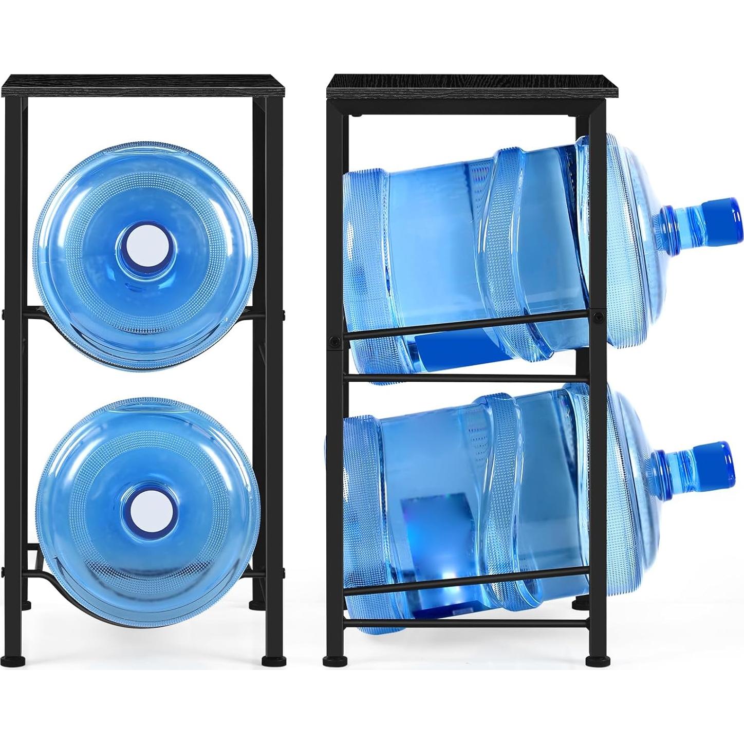 Soporte para Jarras de Agua OYEAL 5 Galones con Estante Negro