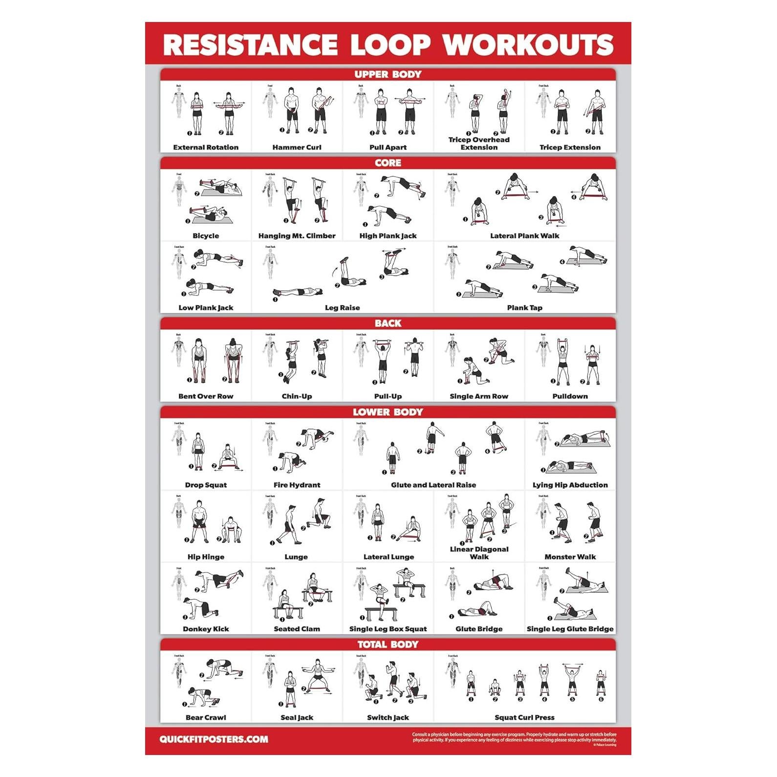 Póster de Ejercicio Laminado QUICKFIT 68.58x45.72 cm