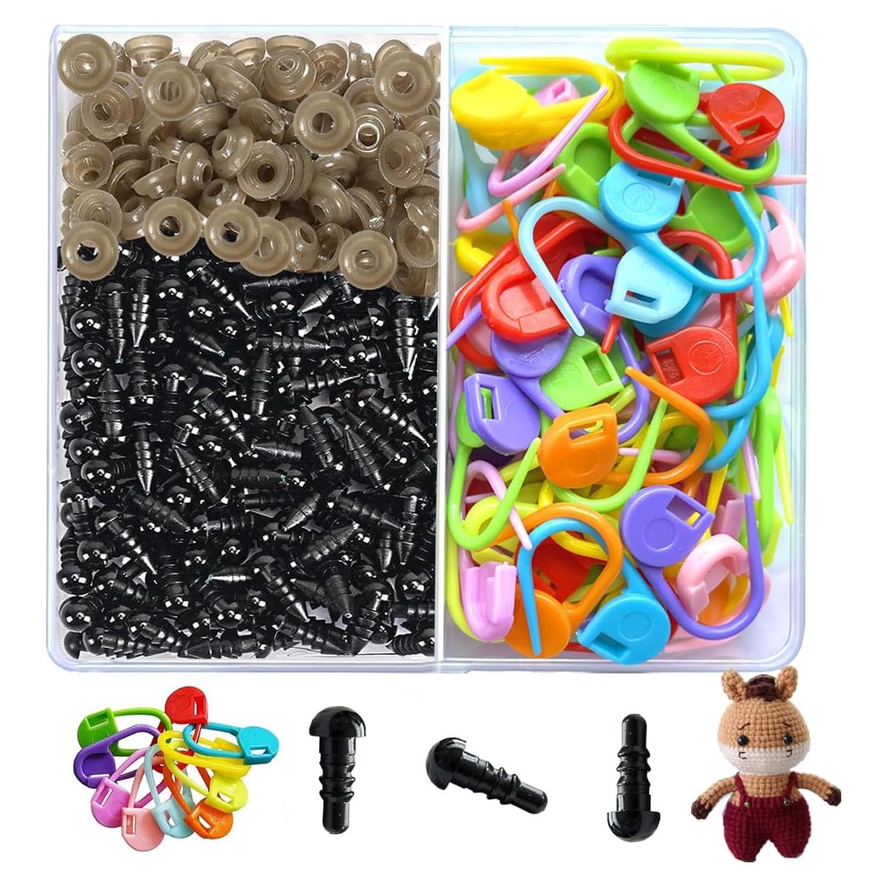 Ojos de Seguridad Tiazey 5mm Negros para Amigurumi y Manualidades