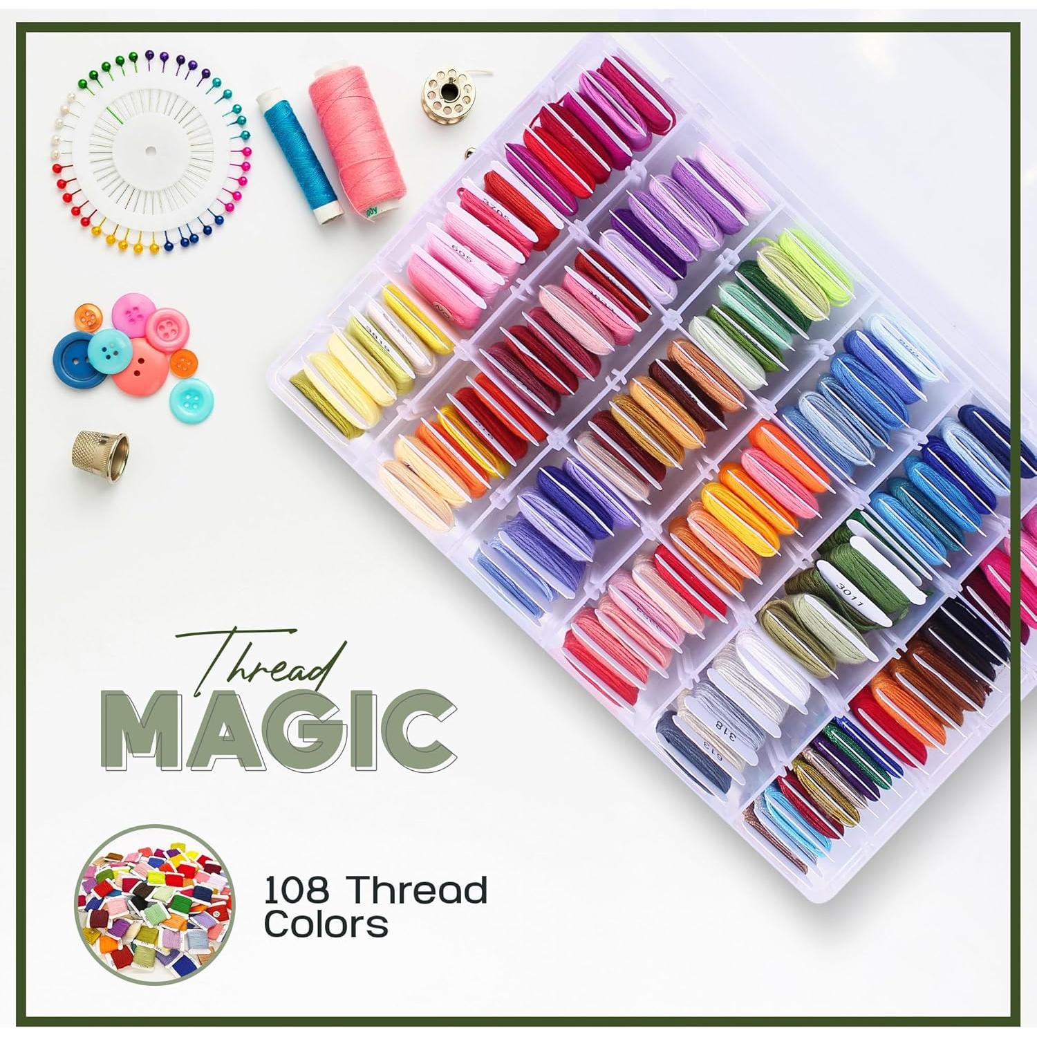 Kit de Hilos de Bordado Atteret - Algodón DMC 2 Recargas