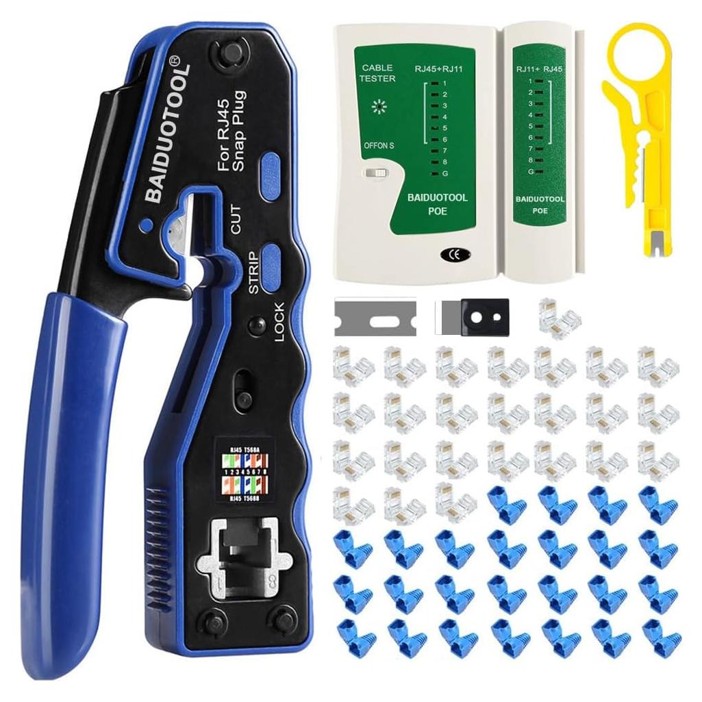 Kit de Herramientas de Crimpado RJ45 BAIDUOTOOL Cat5 Cat6