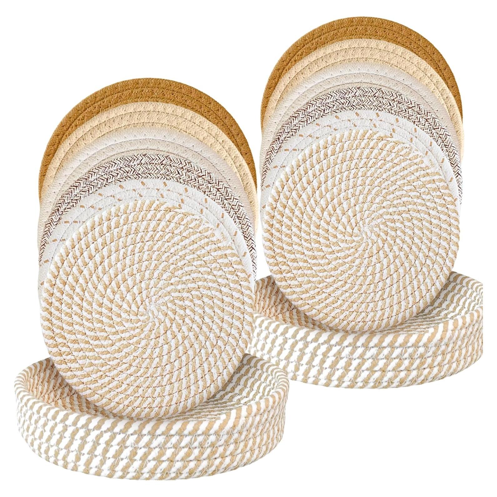 Juego de 12 Trivetes de Algodón ATZNZIK 17.78 cm Resistentes al Calor