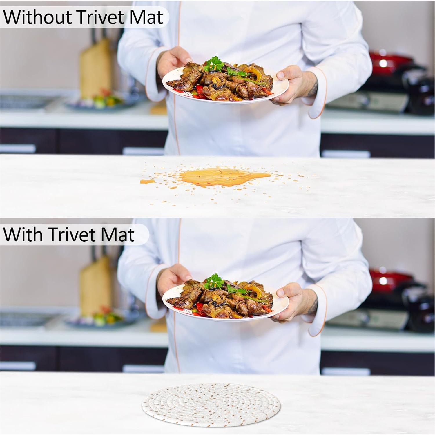 Juego de 12 Trivetes de Algodón ATZNZIK 17.78 cm Resistentes al Calor