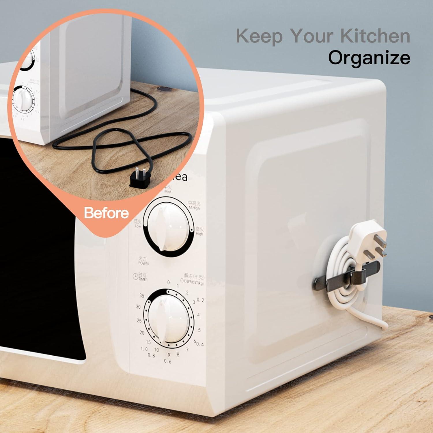 Organizador de Cables PZOZ 4 Pack Negro para Cocina