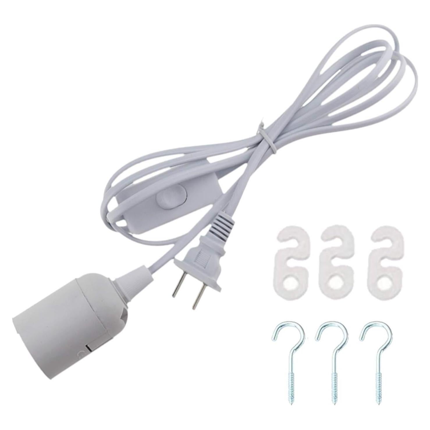 Portalámparas colgante E26/E27 Rextin con cable 4m y interruptor