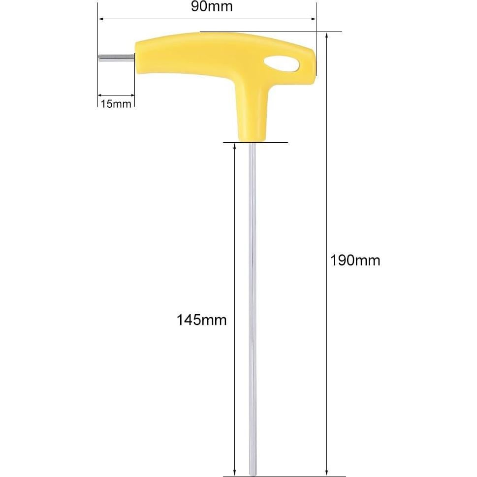 Llave Hexagonal T uxcell 3mm Acabado Cromado Duradero