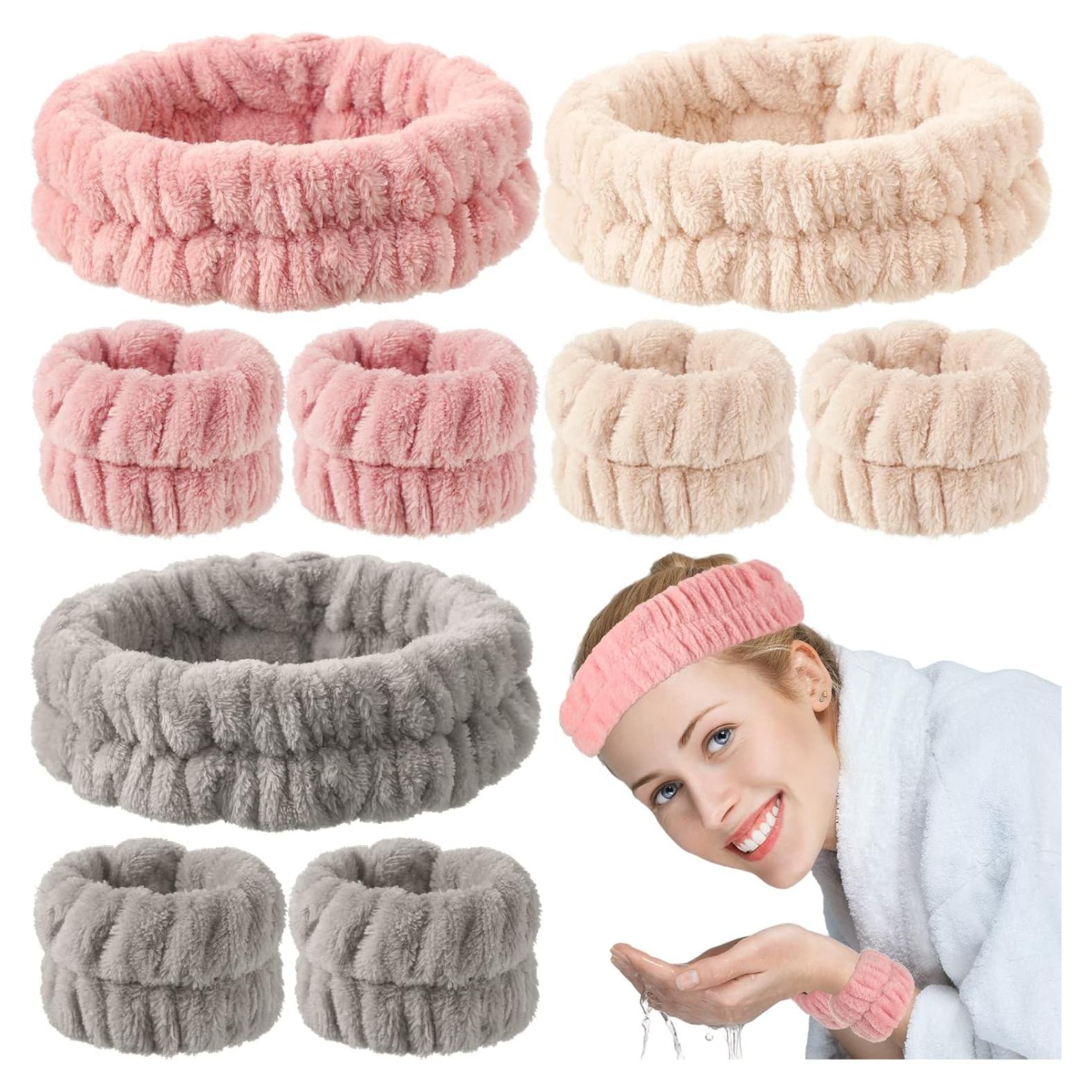 Conjunto de Diademas y Muñequera Chuangdi para Lavado Facial