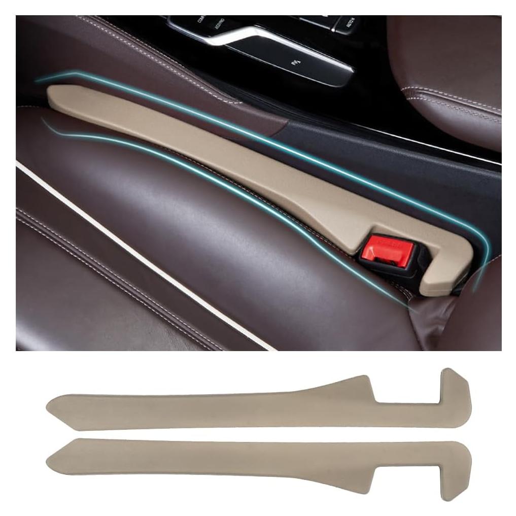 Relleno Espacio entre Asientos de Coche Junecarp 2 Piezas Beige