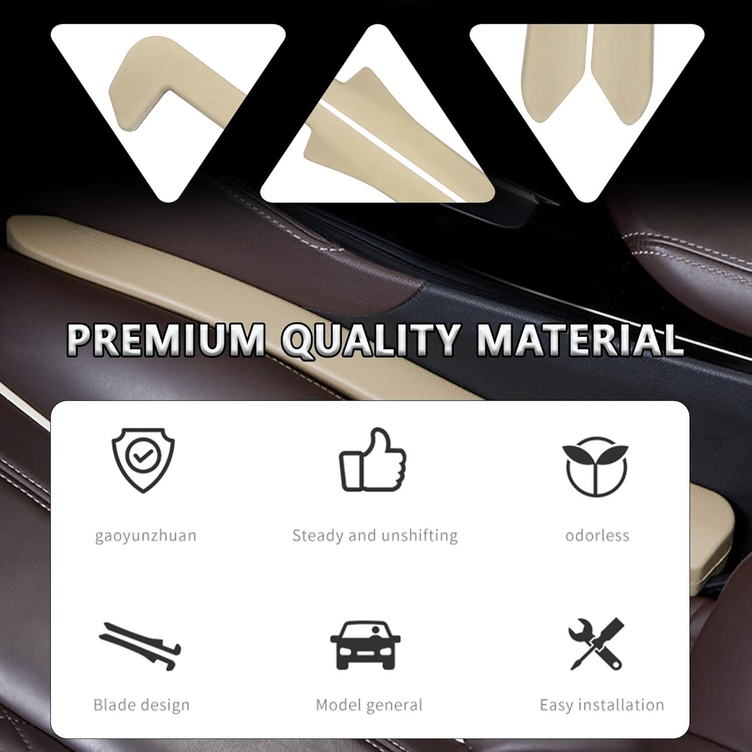 Relleno Espacio entre Asientos de Coche Junecarp 2 Piezas Beige