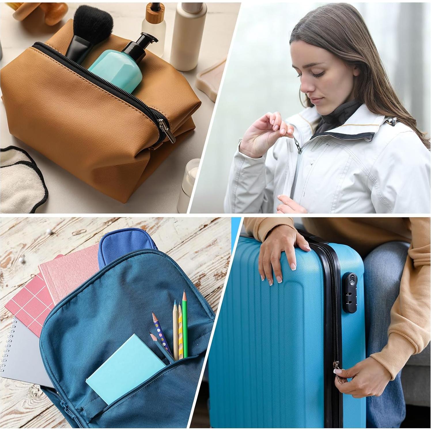 Tiradores de Cremallera uxcell 16Pcs Reemplazo Negro 6.35cm