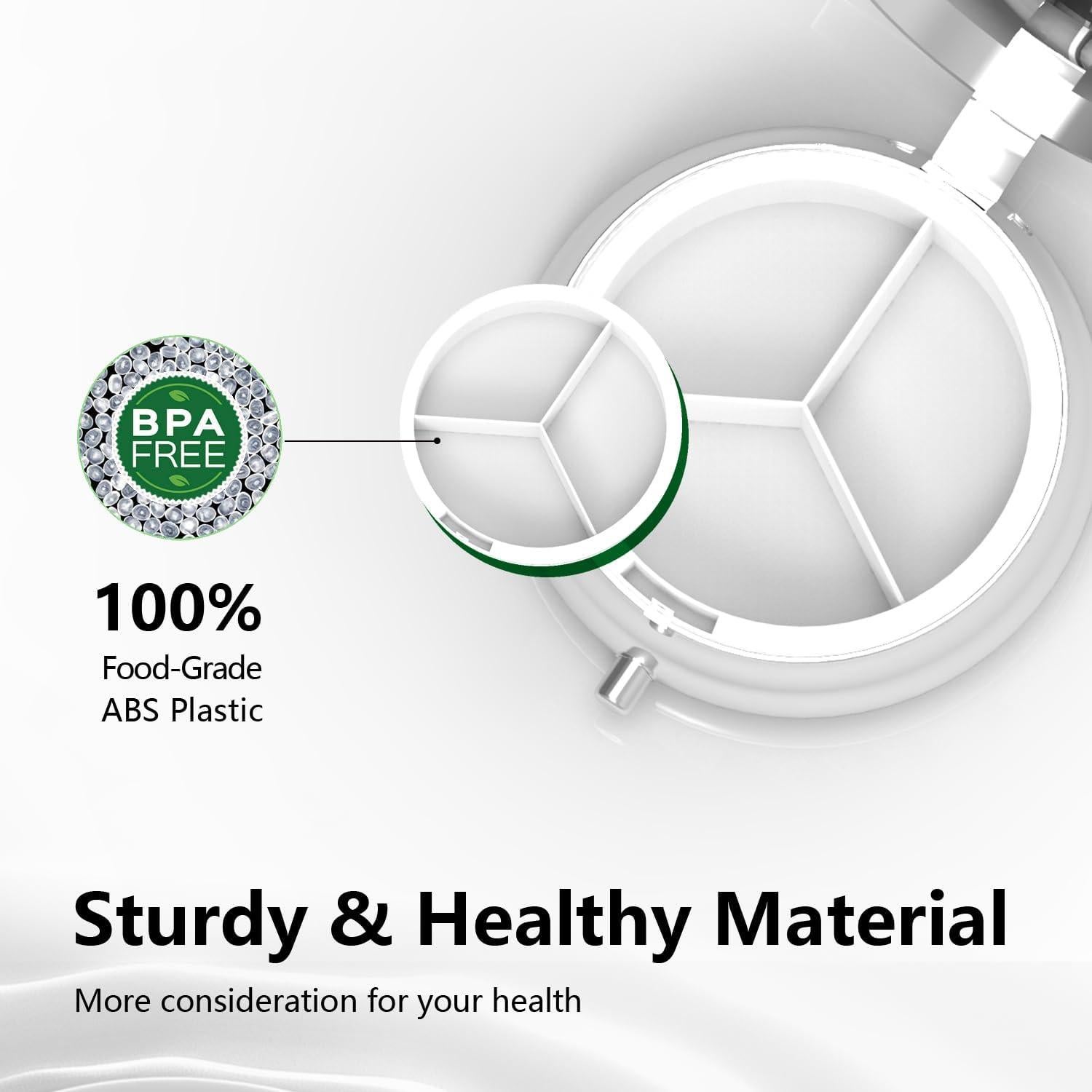 Caja de Pastillas VANCANYOHO Mini 3 Compartimentos Metal 5.08cm