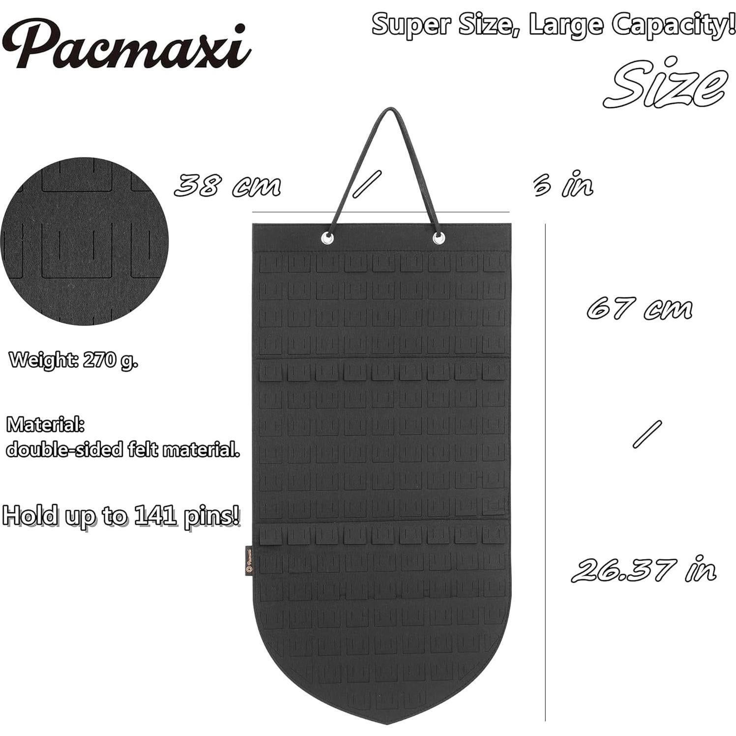 Organizador de Broches Colgante PACMAXI Negro 96 Pines