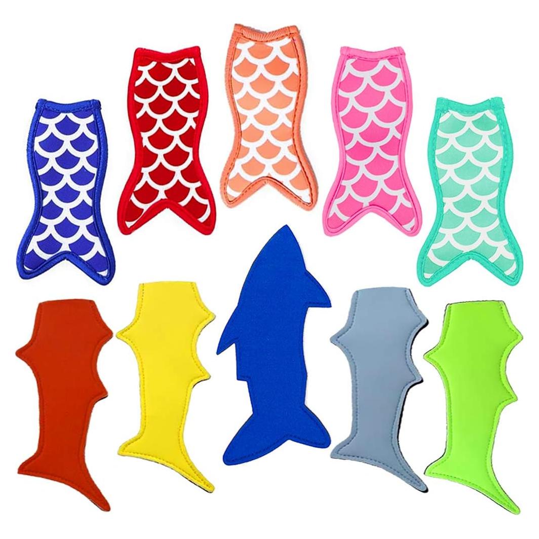 Bolsas Sujetadores Paletas Neopreno Satomoto 10 Pcs Sirena Tiburón