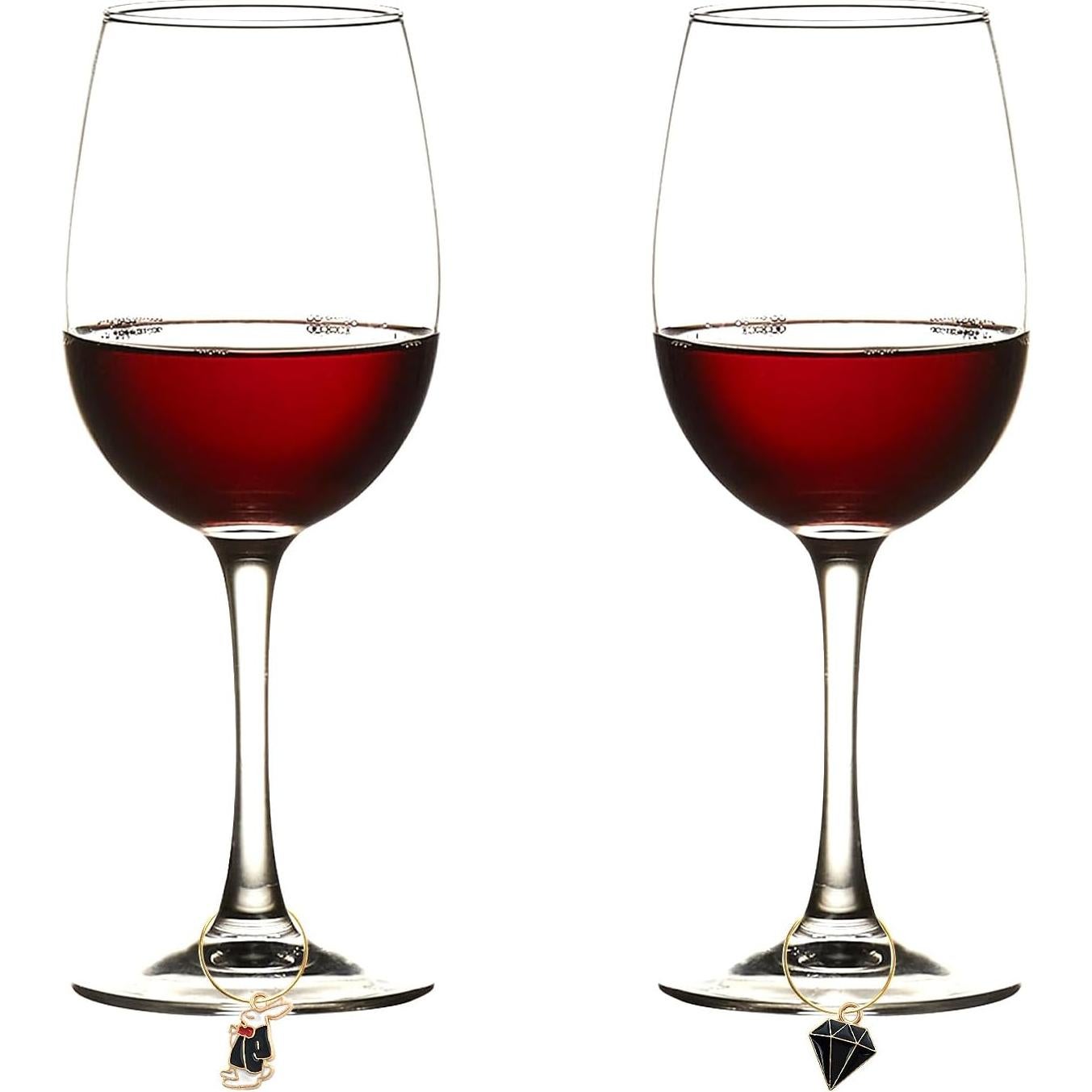 30 Piezas Encantos de Vidrio para Copas de Vino Macepason