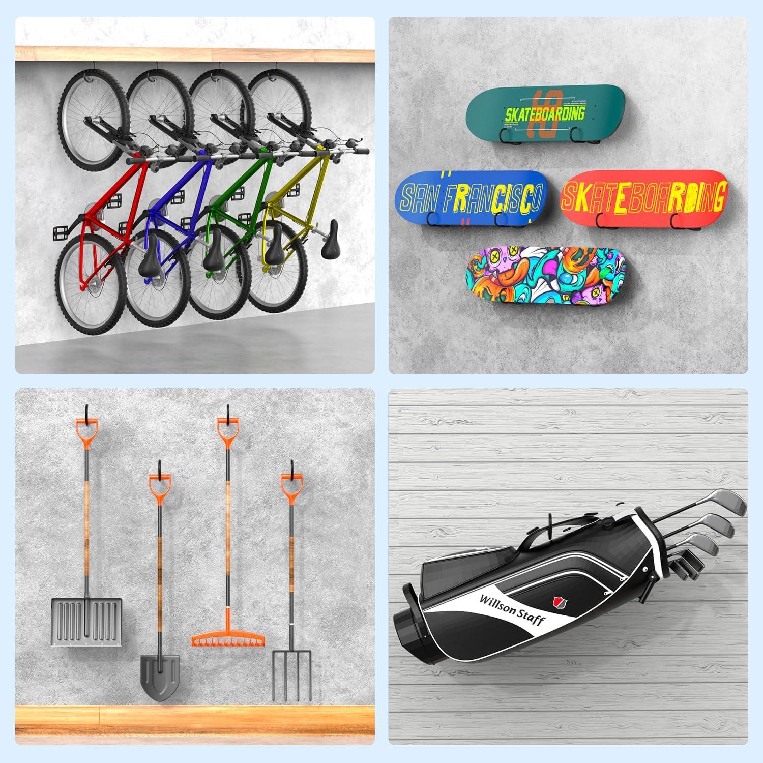 Ganchos para Bicicleta GURADESIGN 8 Piezas Alta Resistencia 45 kg