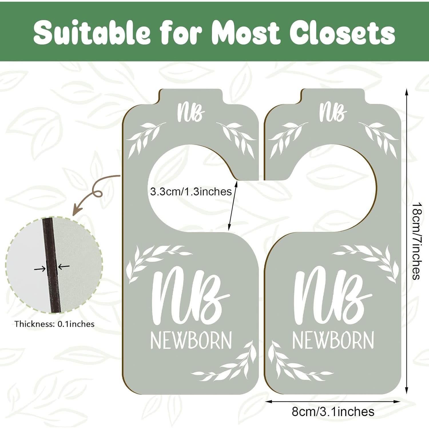 Divisores de Armario de Madera Yewfold para Ropa de Bebé