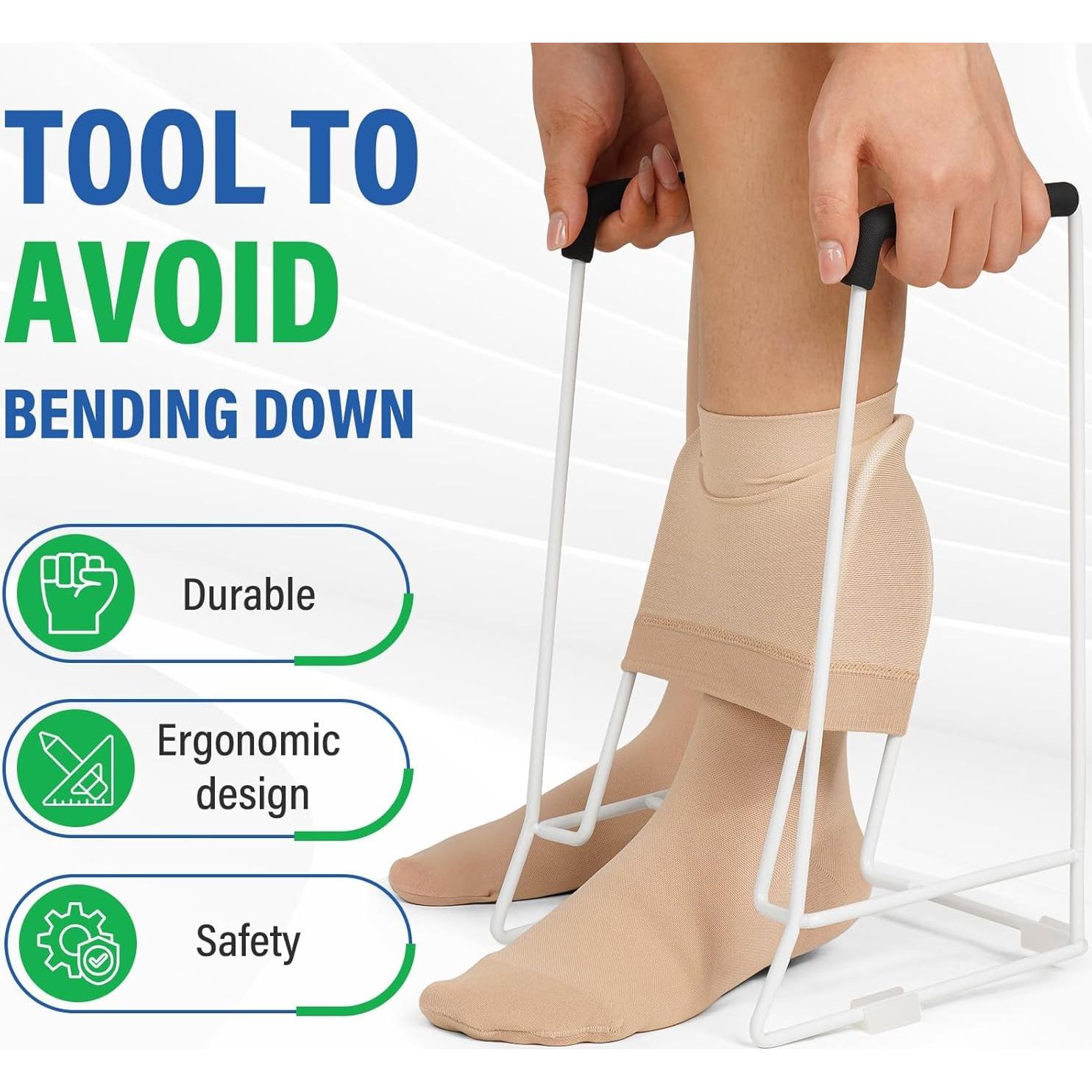 Donador de Medias Hiumtree para Pantorrillas Medianas - Blanco