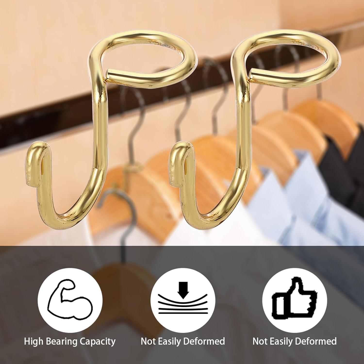 Ganchos Extensores Sumnacon 60 Pcs Acero Inoxidable Oro