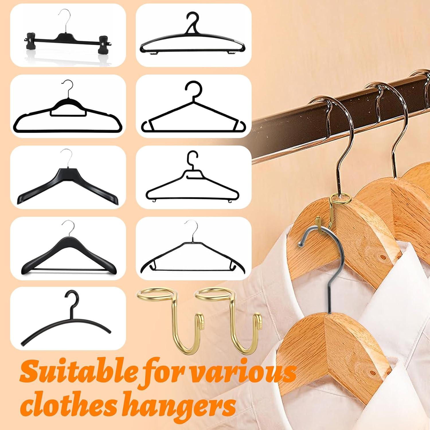 Ganchos Extensores Sumnacon 60 Pcs Acero Inoxidable Oro