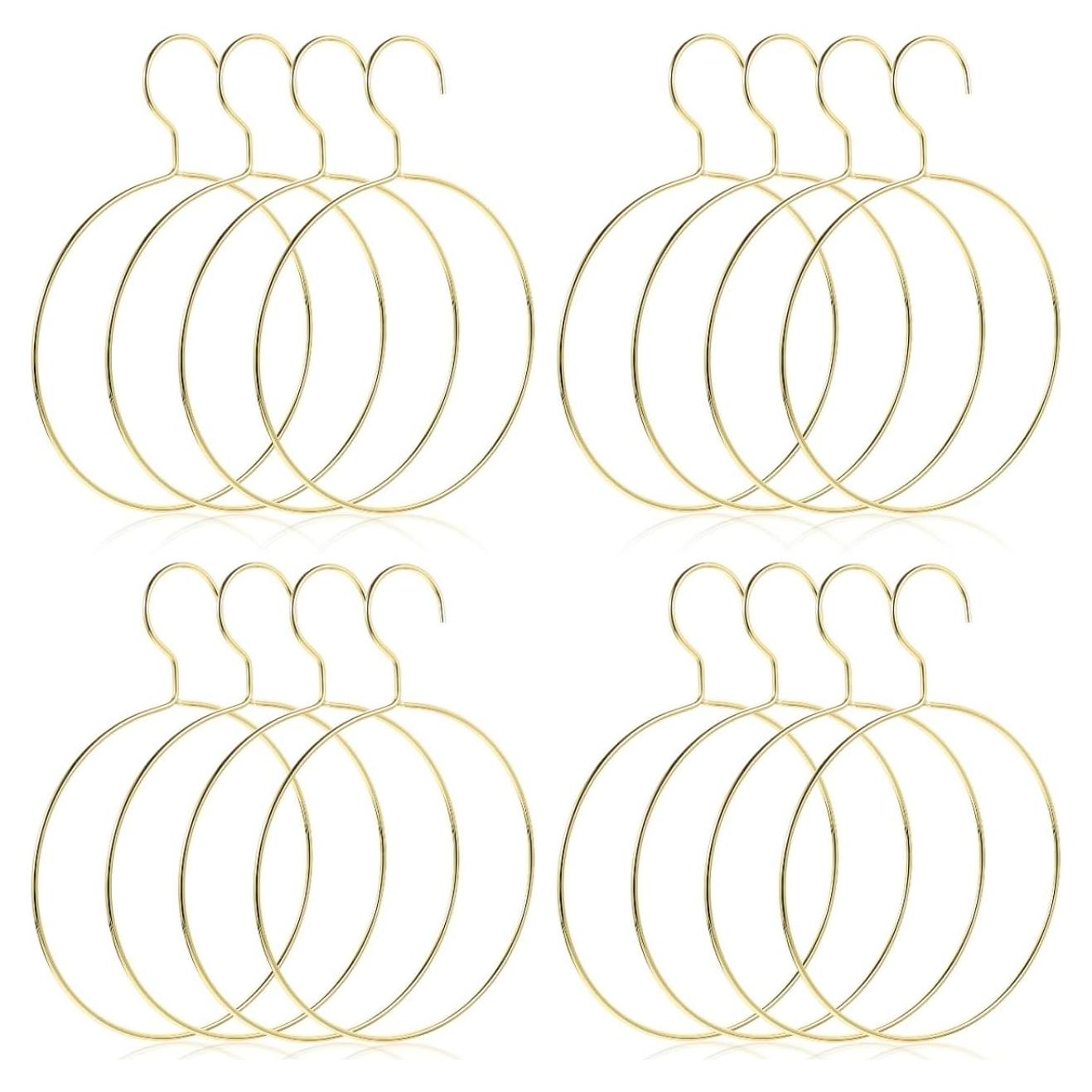 Perchas de Metal Cabilock 4 Pcs Doradas para Bufandas y Cinturones