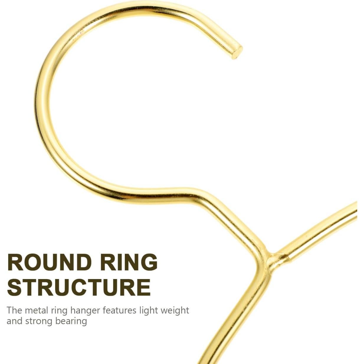 Perchas de Metal Cabilock 4 Pcs Doradas para Bufandas y Cinturones