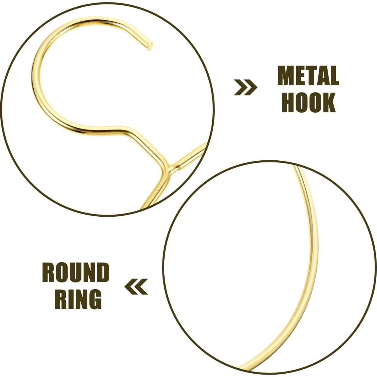 Perchas de Metal Cabilock 4 Pcs Doradas para Bufandas y Cinturones