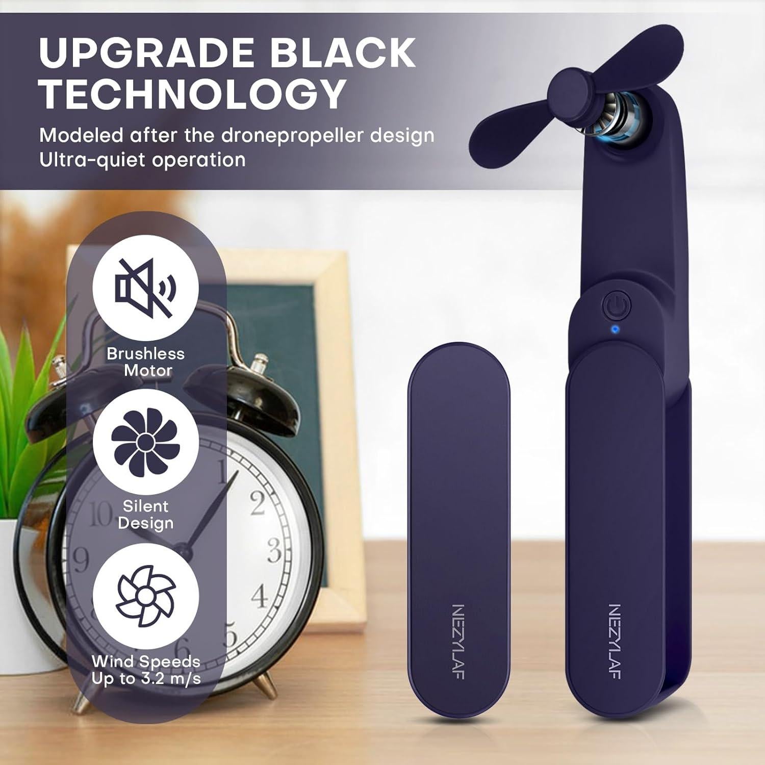 Ventilador portátil mini Nezylaf N1 recargable 1800mAh