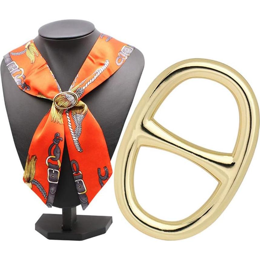 Clip de Bufanda Ovalado Vpang en Aleación - Color Oro