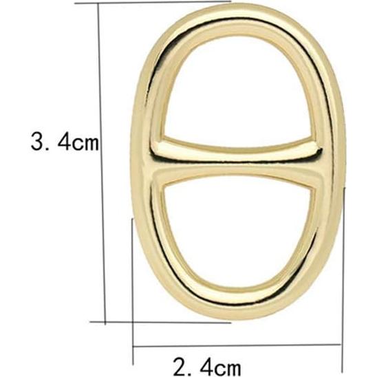 Clip de Bufanda Ovalado Vpang en Aleación - Color Oro