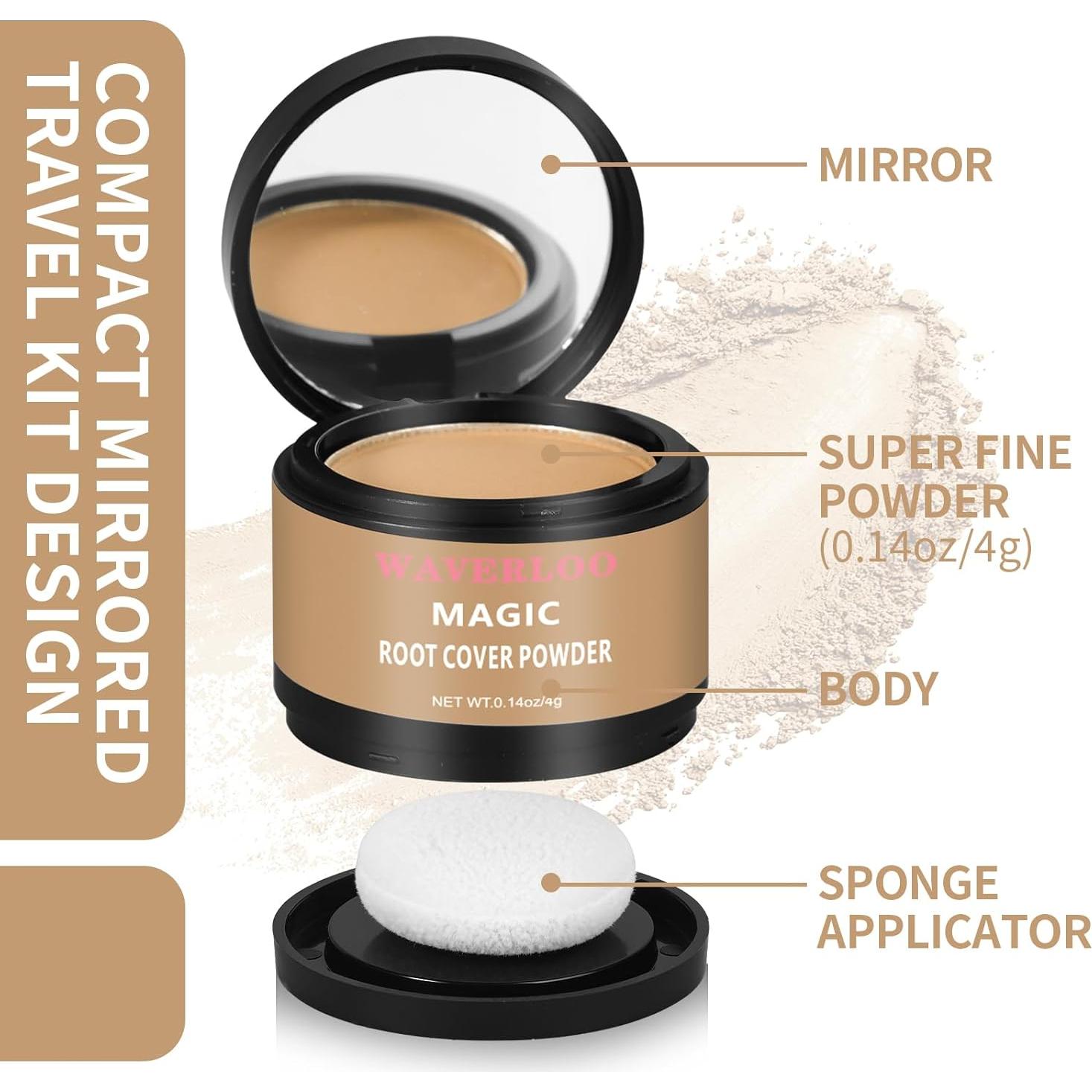 Waverloo Magic Root Cover Up - Polvo Cubre Raíces Rubio Oscuro 28g