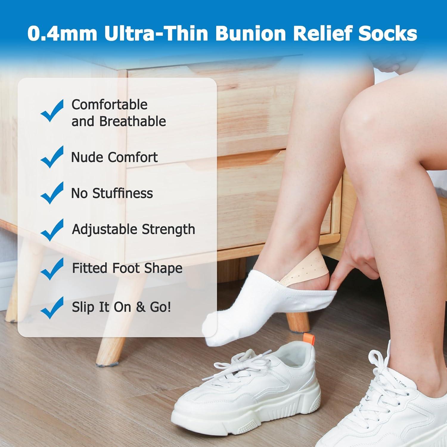 Corrector de Juanetes JFNoraiva - Calcetines Ultra Delgados Ajustables