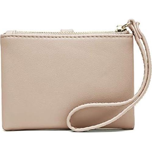 Cartera Bifold para Mujeres AOXON con Muñequera - Beige