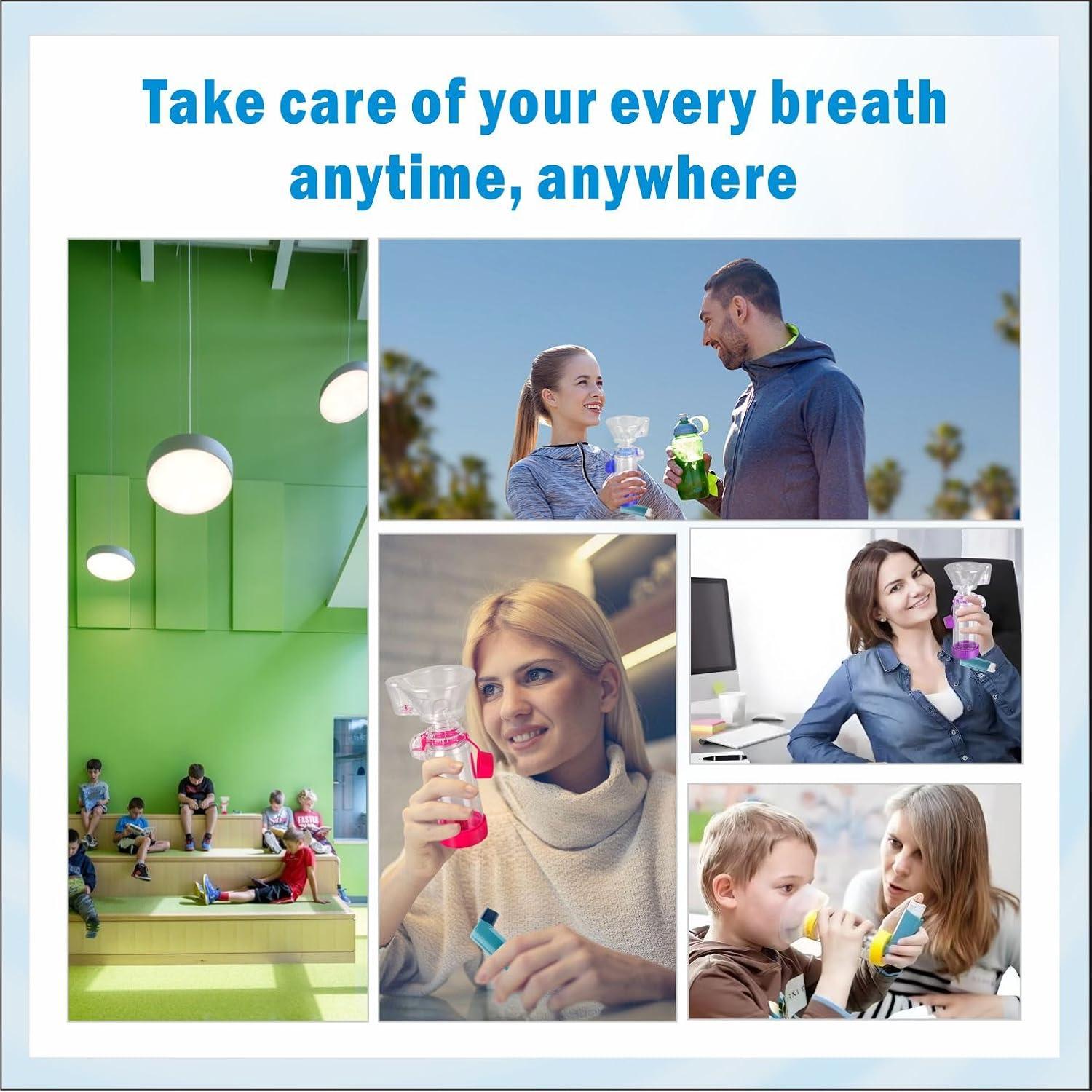 Espaciador de Inhalador Nessi OTC Azul Adulto - Compacto y Liviano